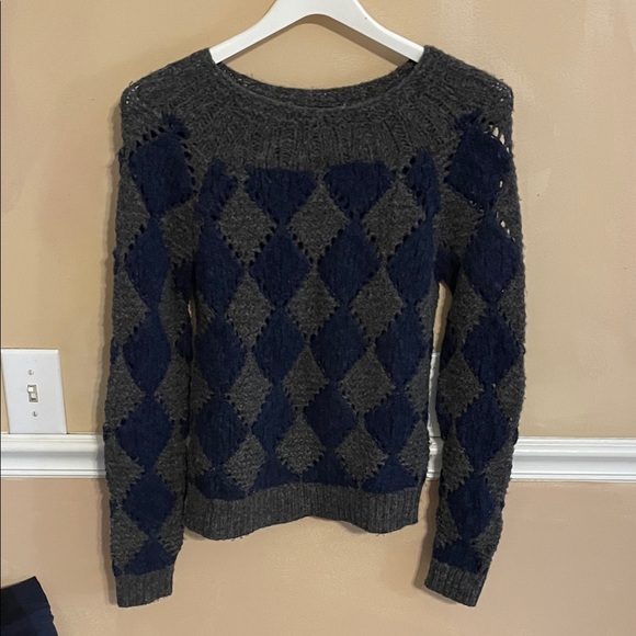 Marc By Marc Jacobs Navy and Charcoal Argyle Sweater - Picture 1 of 6